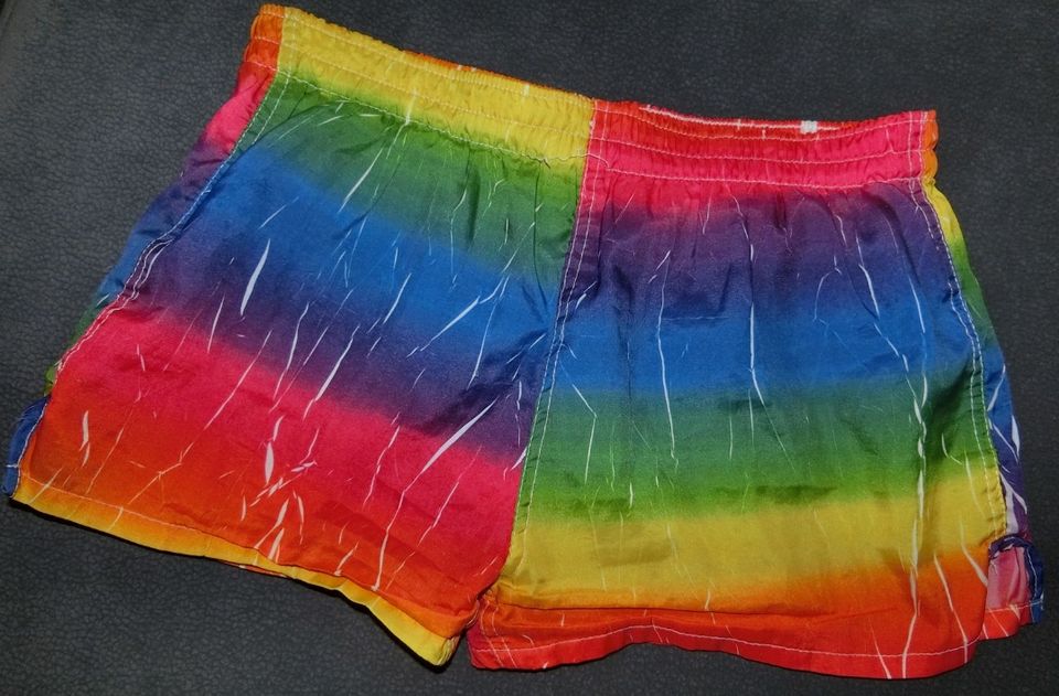 Shorts Regenbogenfarben BUNT 140 Boardshorts Kinder Bade Hose in Dettingen an der Iller