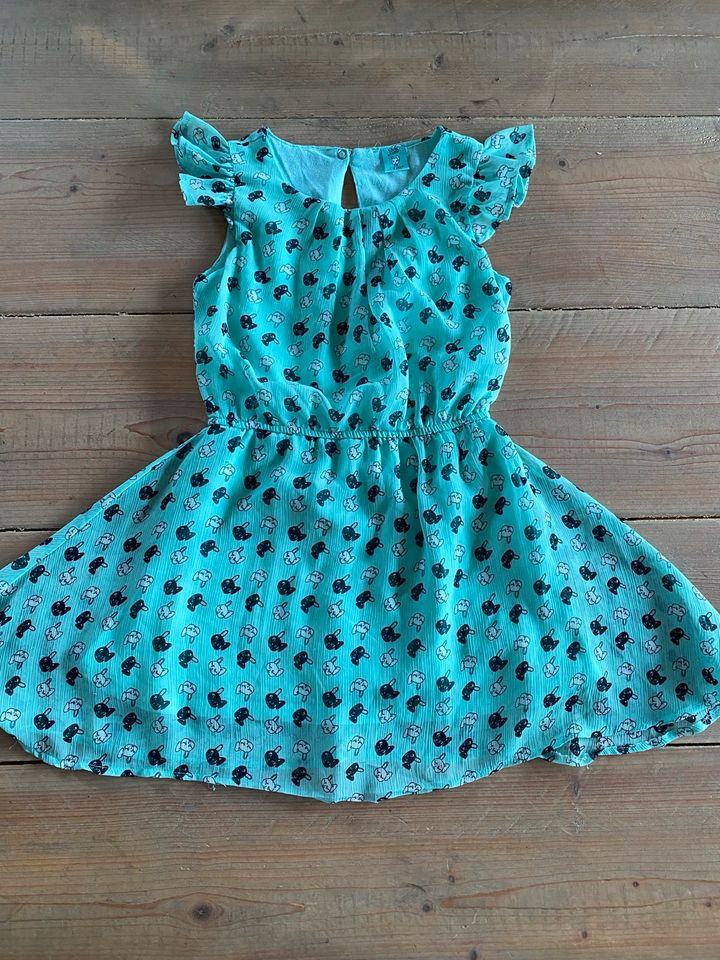 Kiki & Koko Kleid Gr. 116 Türkis Hase in Legden