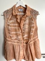 Elisa Cavaletti Bluse Top Tunika Leinen Gr. M orange Hessen - Taunusstein Vorschau