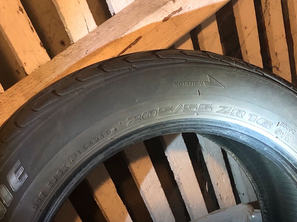 2x Sommerreifen Bridgestone 205/55 ZR16 91W in Offenbach