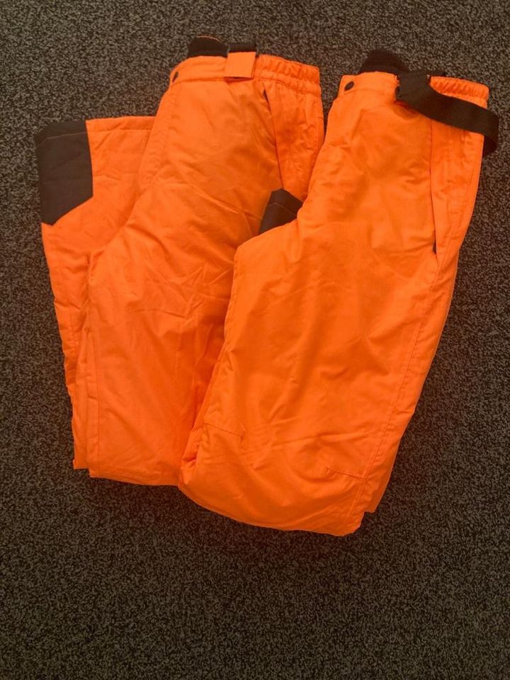 Skihose, Schneehose, orange, 158/164 in Erkelenz