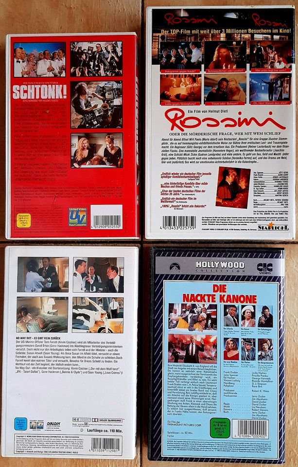 4 VHS: Schtonk, Rossini, No way out, Die Nackte Kanone.UNBENUTZT! in Remshalden