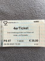 4 er Ticket Zug und Bus Angebot Ich hab falsch gekauft. Nordrhein-Westfalen - Horn-Bad Meinberg Vorschau