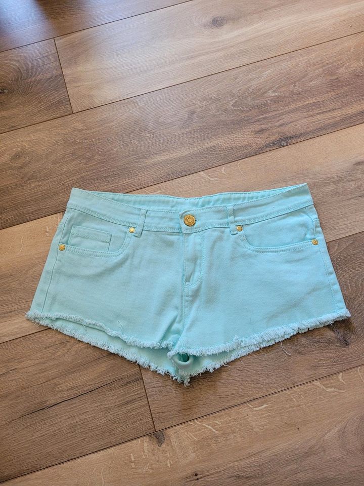 Hot pants Jeans türkis 38 blau kurze Hose primark in Velbert