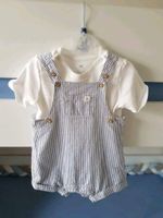 H&M Baby Outfit: Latzhose + T-Shirt - Neuwertig Rheinland-Pfalz - Weißenthurm   Vorschau