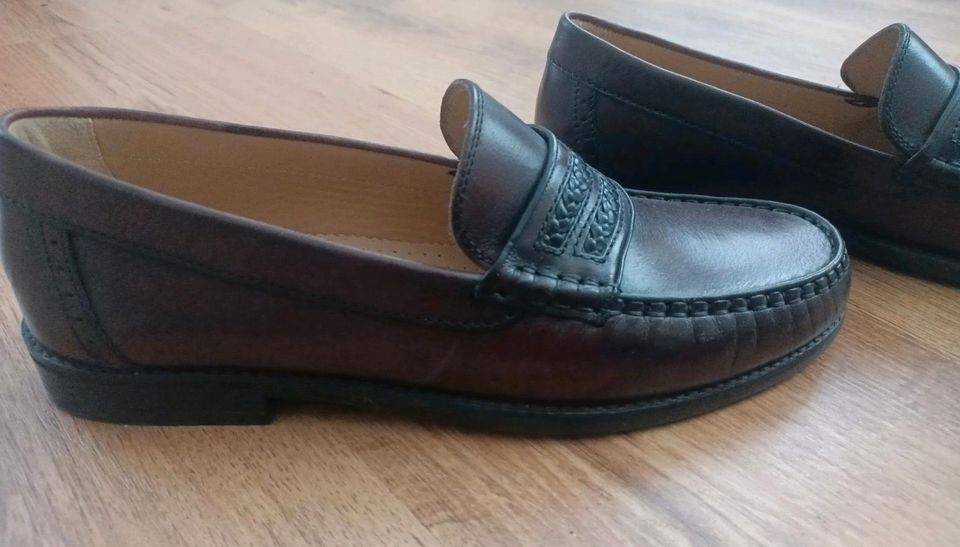 Norwood Herren braune Leder Loafers Mokassin Schuhe oxford in Issum