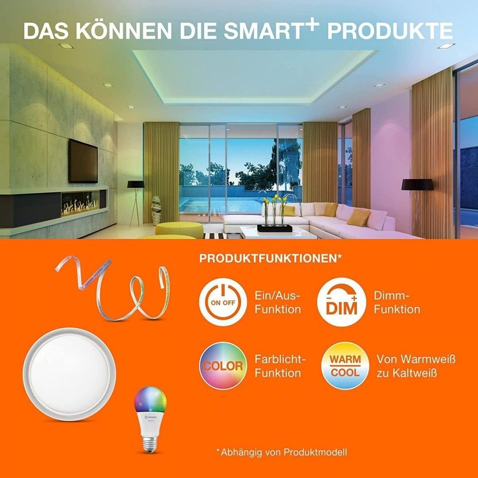 Ledvance SMART+ RGB LED Außenleuchte Up Down WiFi Wegeleuchte 50c in Essen