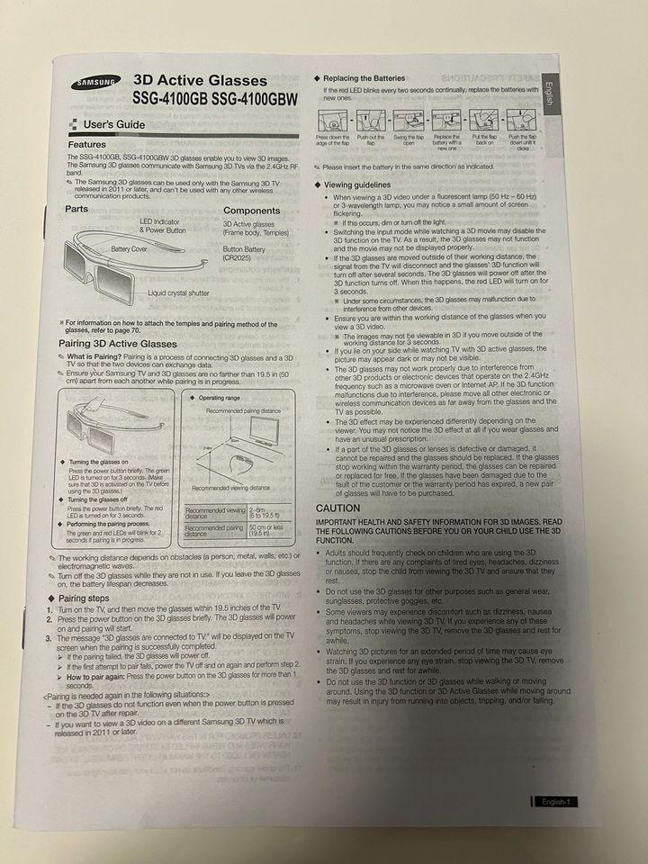 NEU: orig. Samsung TV 3D Brillen - OVP, unbenutzt, komplett! in Beilngries