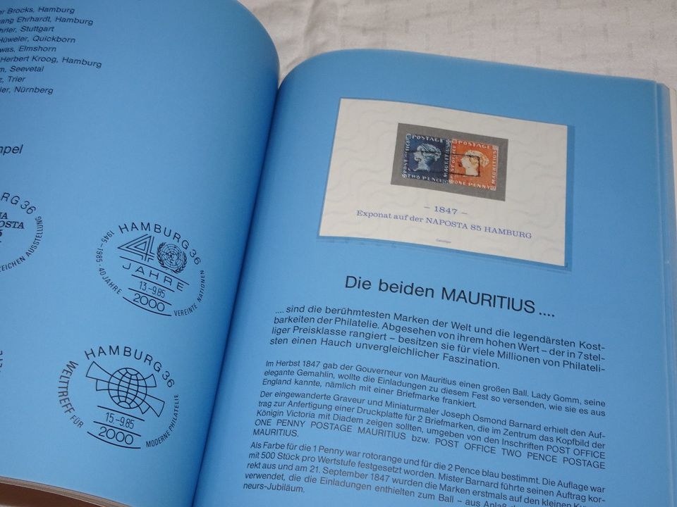 Briefmarken Post Buch 1985 Mophila Hamburg Philatelisten in Hattingen