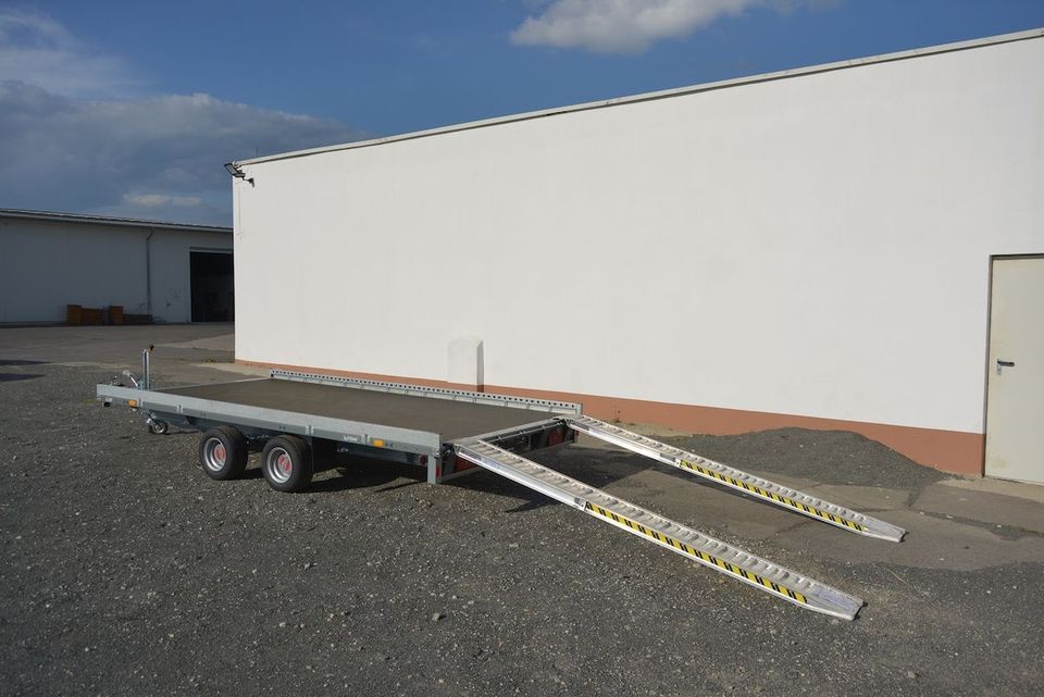 ❗❗SONDERPREIS❗❗STEMA Carrier XL SHA 27-40-20.2 24387.001 2700kg 401x203 100km/h Autotrailer Kfz-Trailer Fahrzeugtransporter Baumaschinentransporter Plattform 2,7to BMAT BauMa Alu-Rampen Anhänger in Leipzig