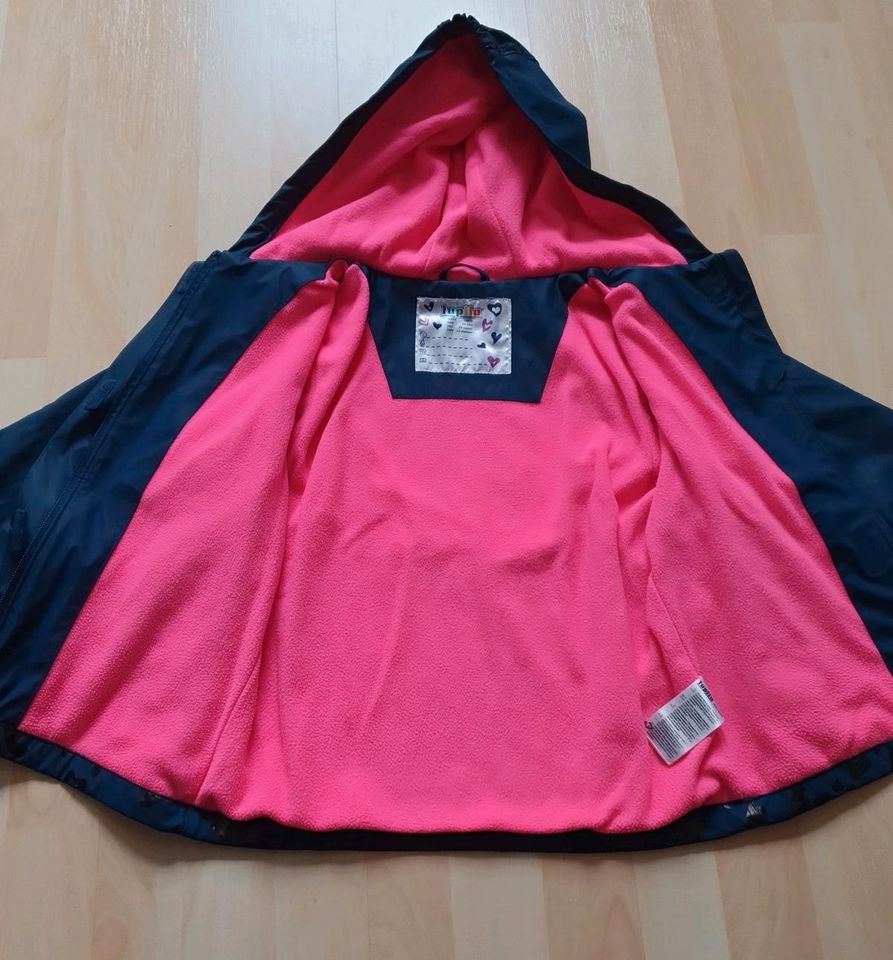 Regenjacke 110/116 Regenhose ohne Latz gefüttert Blau Herzen in Nürnberg (Mittelfr)