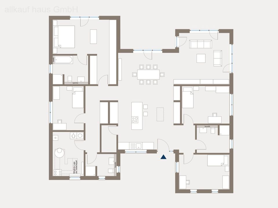 Exklusiver Bungalow mit 185 m² Wohnfläche*inkl. komplettem Ausbaumaterial*Bodenplatte*Grundstück in Bad Soden-Salmünster