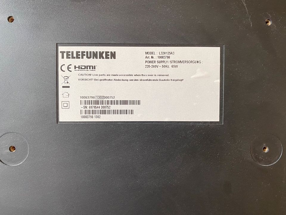 Fernseher Telefunken 32 Zoll L32H125A3 in Kiel