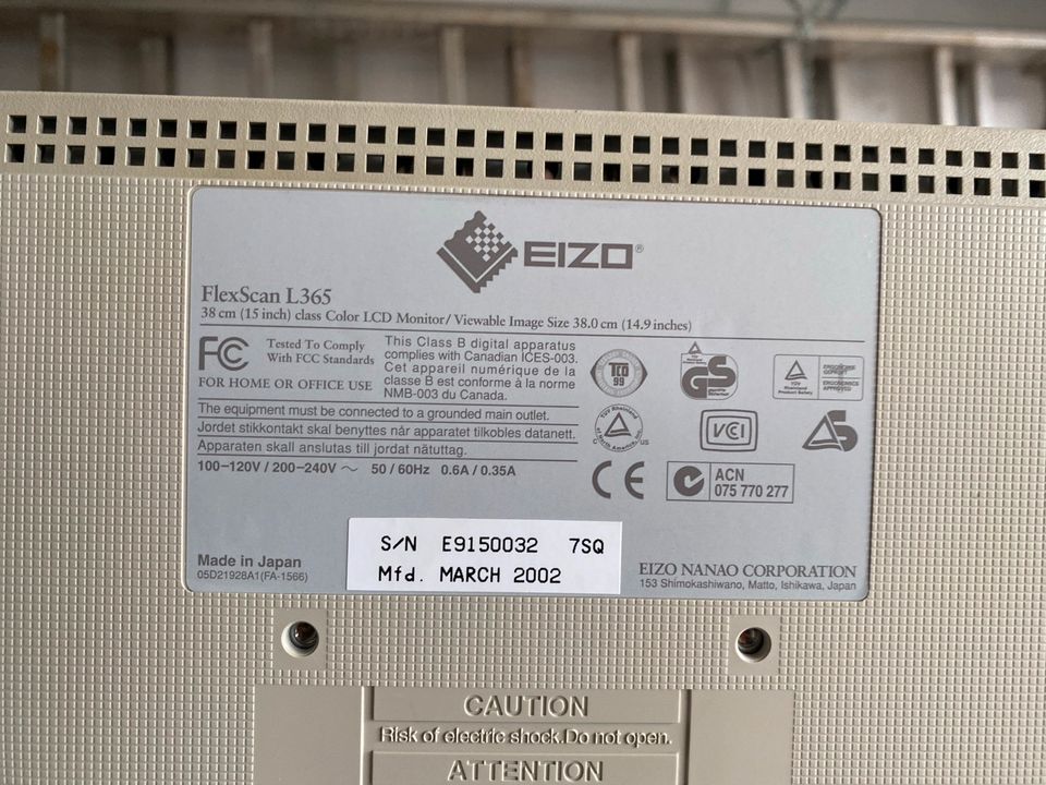 Eizo  Flexscan L365 PC-Monitor 15 Zoll in Durach