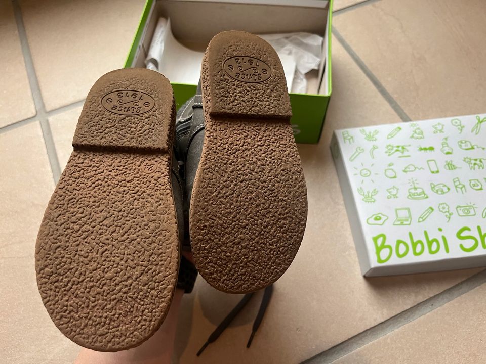 Graue Stiefel Kinderschuhe Kinderstiefel Gr. 24 Bobbi Shoes in Dorsten