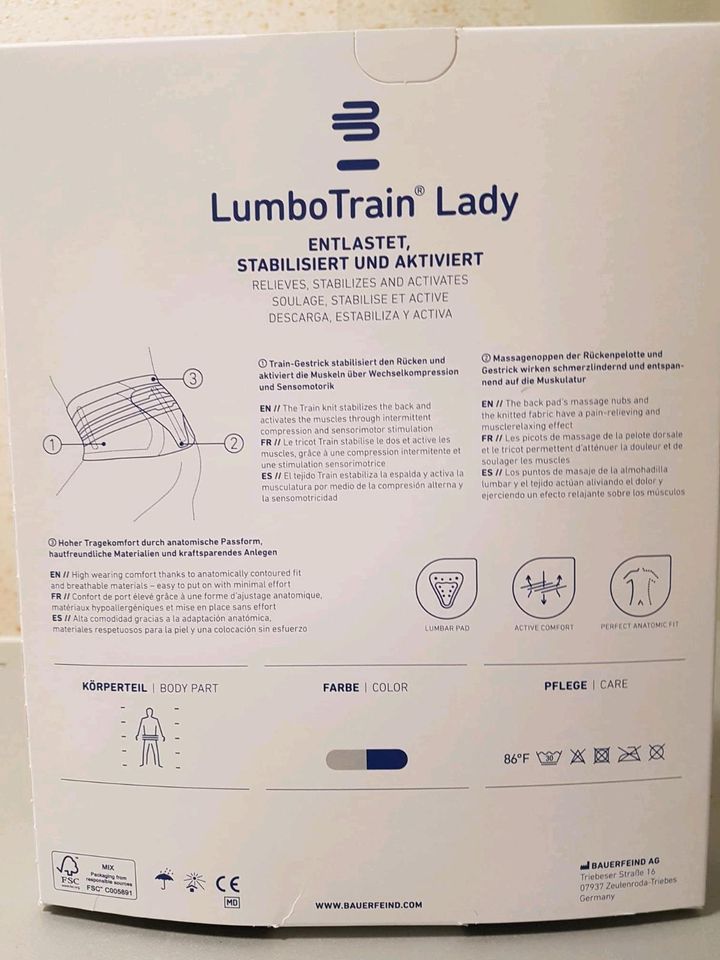 Lumbotrain Lady Rückenbandage Größe 4/6 in Gifhorn