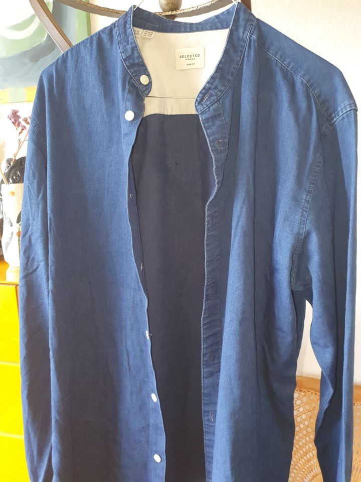 Selected Homme Jeanshemd blau Gr.S/M *top* in Eltville