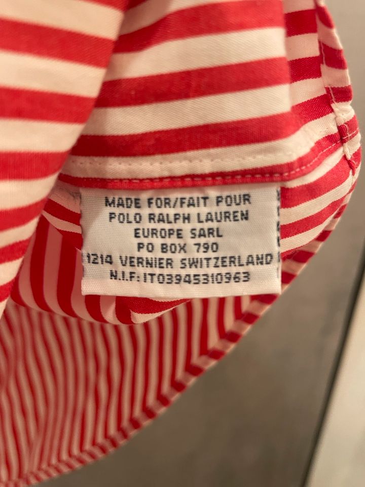 Polo Ralph Lauren Hemd S Weiß Rot gestreift Langarm Streifen blau in Saarlouis