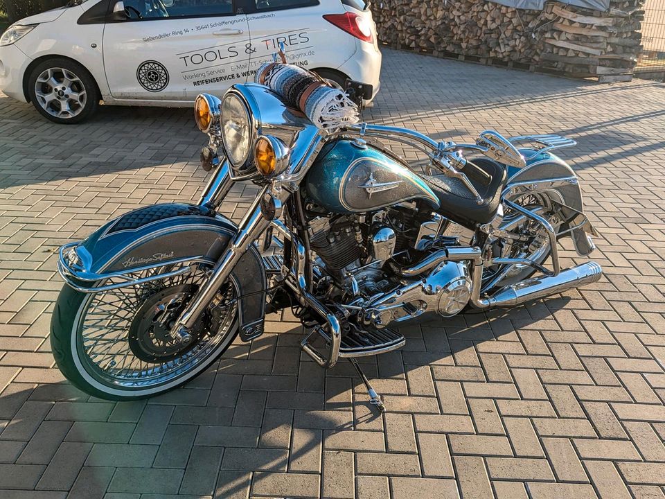 Harley Softail Chicano Mexican S&S 112cui Airride Klappenauspuff in Frankfurt am Main