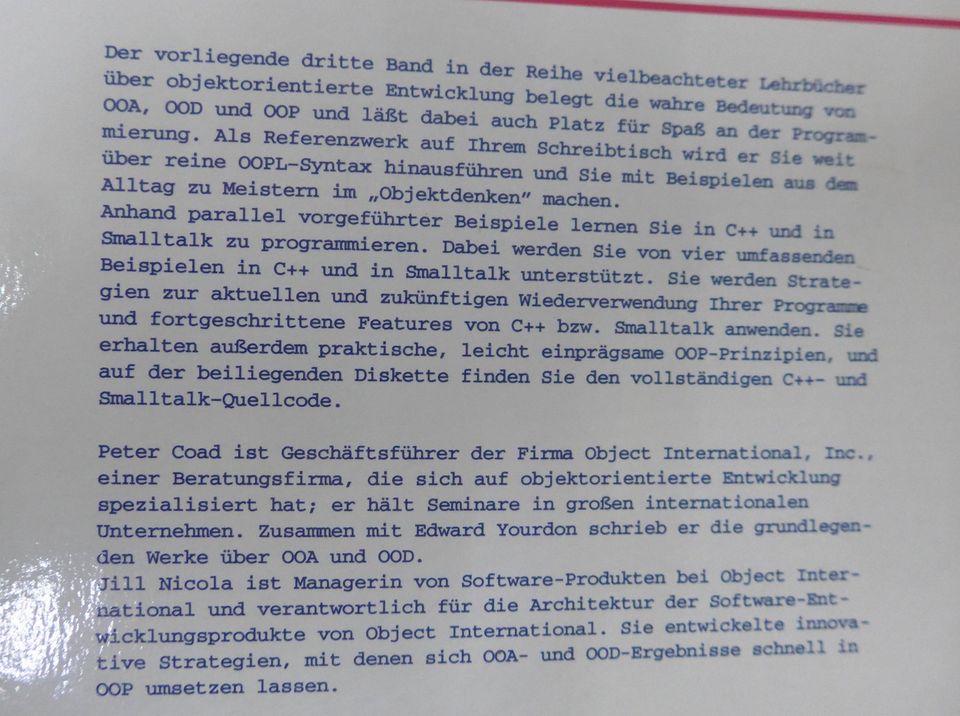 2x Objektorientierte Programmierung OOP, Coad/Nicola, Claussen in Dortmund