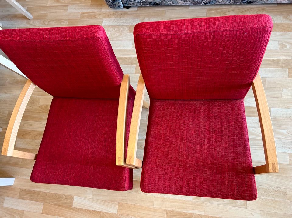 2 Stühle mit Armlehnen aus Vollholz in Hamburg