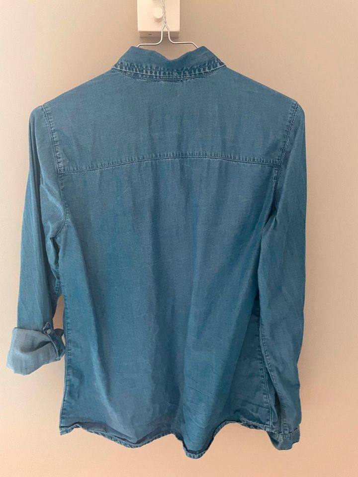 Gina Damen Jeanshemd Jeans Hemd Bluse Jeansbluse Gr. 36 blau in Gummersbach