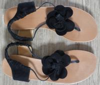 3 Suisses Zehentrenner Sandalen schwarz braun Leder 39 6 NEU NP60 Rheinland-Pfalz - Üxheim Vorschau