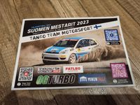 Autogrammkarte TANGO TEAM MOTORSPORT Rallye 2023 Ford Finnland Sachsen - Chemnitz Vorschau