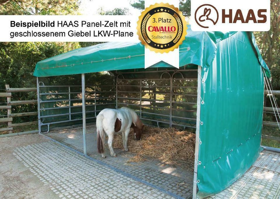 HAAS Panel-Zelt 6 x 3,6 m Weideunterstand in Nümbrecht