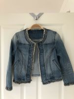 ❤️Coole Jeansjacke Jacke Handmade Unikat tolles Design Gr.152 sgZ Nordfriesland - Stedesand  Vorschau