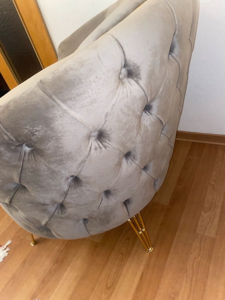 Sofa Couchgarnitur Chesterfield 3/3/1 Sand neu in Essen