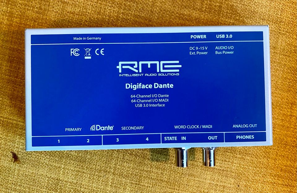 RME Digiface Dante - 256 Channel Interface in Leipzig