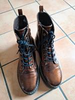 Rot-braune, glänzende Bugatti-Boots zum Schnüren Niedersachsen - Holzminden Vorschau