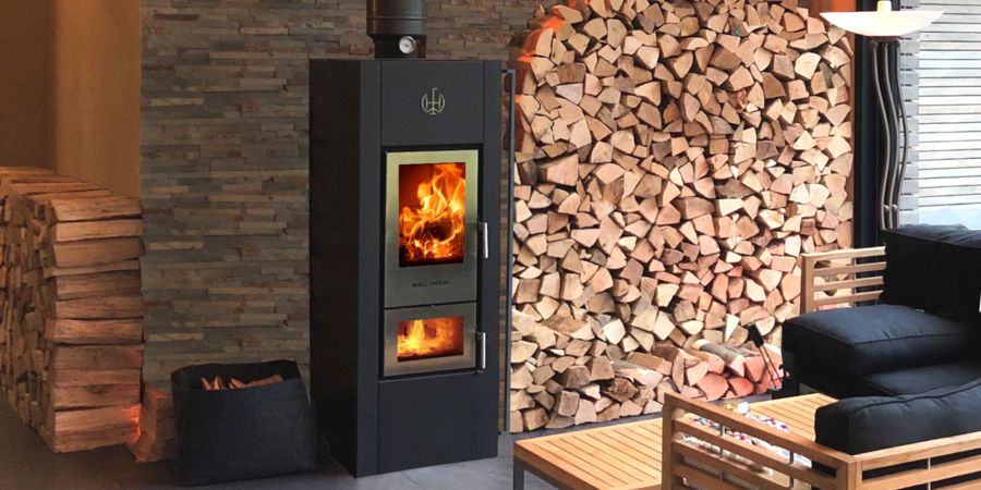 10 KW   Walltherm "Vajolet"  wasserfürender Naturzug- Holzvergaser-Kaminofen in Alzenau