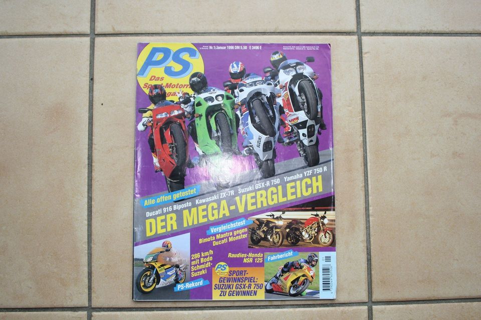Motorrad Zeitschrift PS Jahrgang 1992 bis 1996   16 Stück in Hachenburg