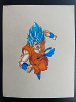 Dragon Ball Anime Son Goku Buntstift Zeichnung Bild Papier Gemalt Niedersachsen - Stade Vorschau