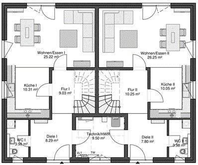 STADTVILLA - Neubau Zweifamilienhaus (Musterhaus) in Calbe (Saale)