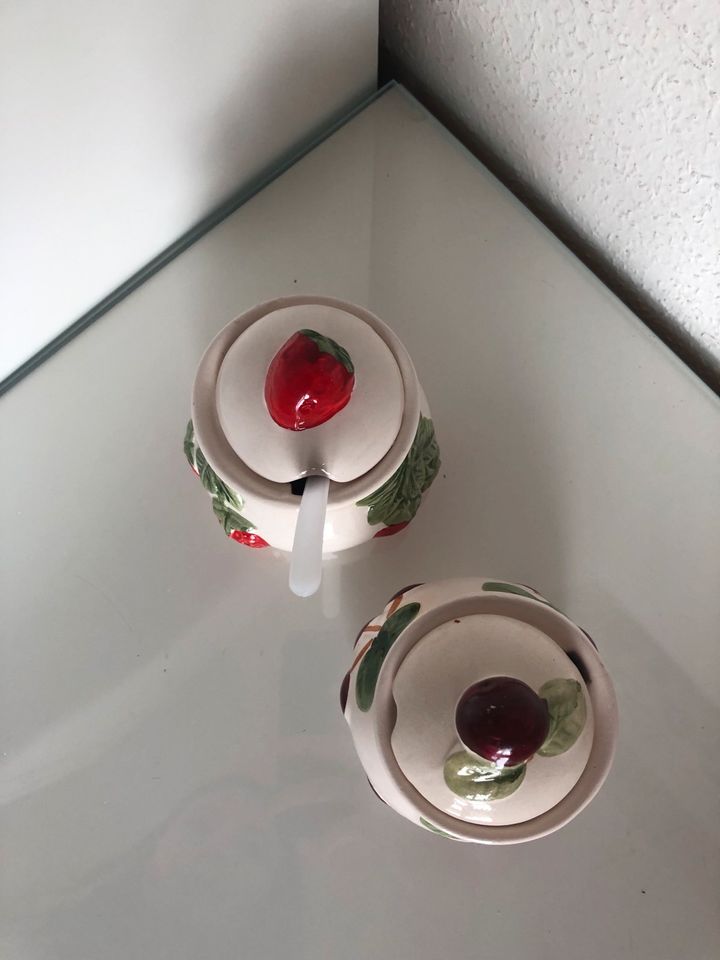 Retro Marmeladengläser Marmeladenglas Erdbeere Kirsche in Senden