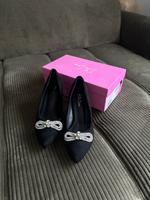 Neu Ella Cruz heels pumps schwarz silber mit schleife 38 Hessen - Wiesbaden Vorschau