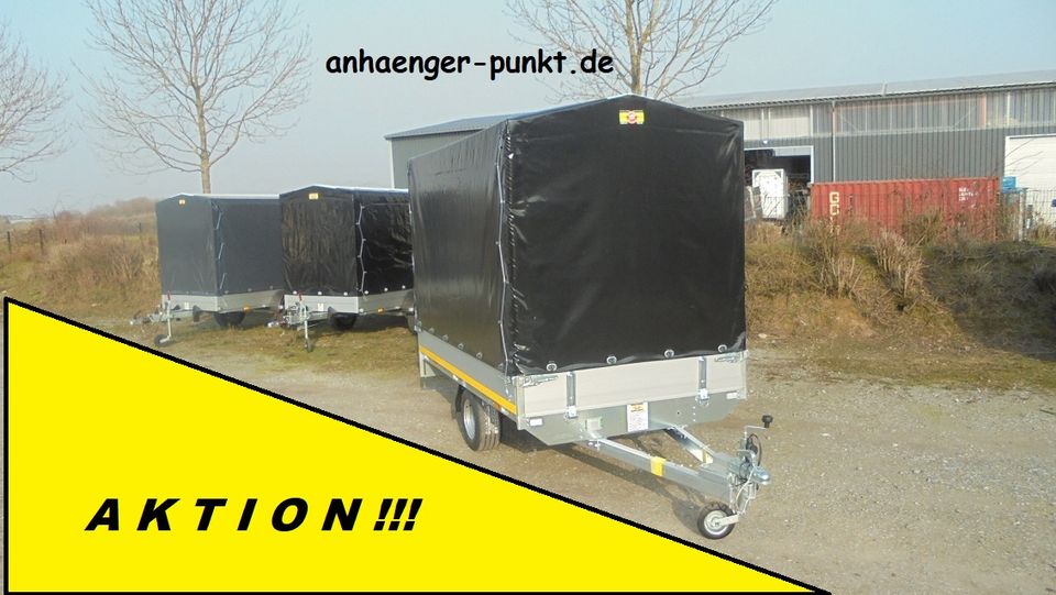 GROßER ANHÄNGER 2,51 x 1,45 x 1,60m PLANE SPITZE MOTORRAD in Rheinberg