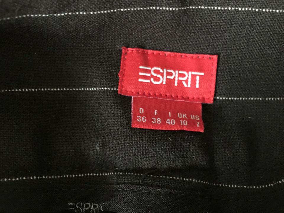 Esprit Anzug Blazer Hose Gr. 36 Nadelstreifen Schlaghose Frauen in Pritzwalk