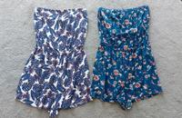 2x H&M Bandeau Jumpsuit Gr.40/M/L blau weiß  Floral Bayern - Geisenhausen Vorschau