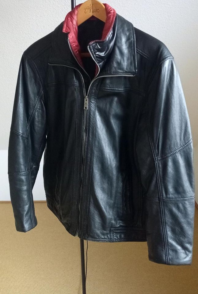 Motorrad Lederjacke schwarz Nappaleder in Meine