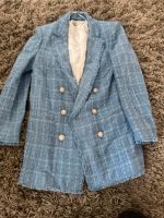 Zara boucle tweed jacquard blazer hellblau Gr S Kr. Altötting - Burghausen Vorschau