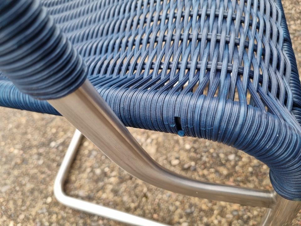Tecta Gartentisch Glastisch mit Stühlen in blau Tisch Gartenstuhl in Norderstedt