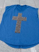 Shirt blau mit Kreuz strass u nieten gr.m/l Nordrhein-Westfalen - Herten Vorschau