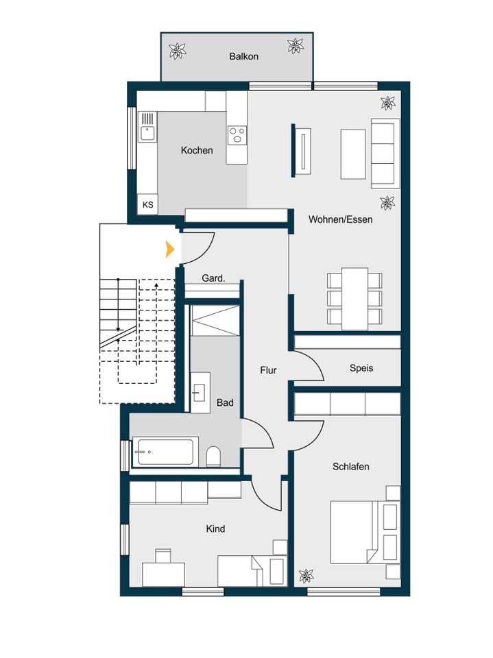 Perfektes Zuhause - Hochwertige Etagenwohnung inkl. Einbauküche. in Hambrücken