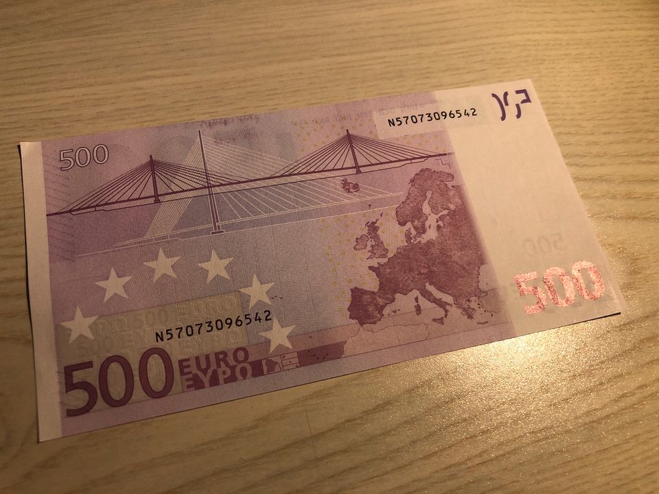 500 Euro Schein Banknote N-Serie in Pforzheim