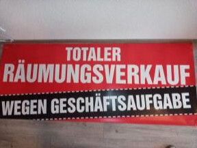 WERBEBANNER und PLAKATE zum RÄUMUNGSVERKAUF in Kappeln