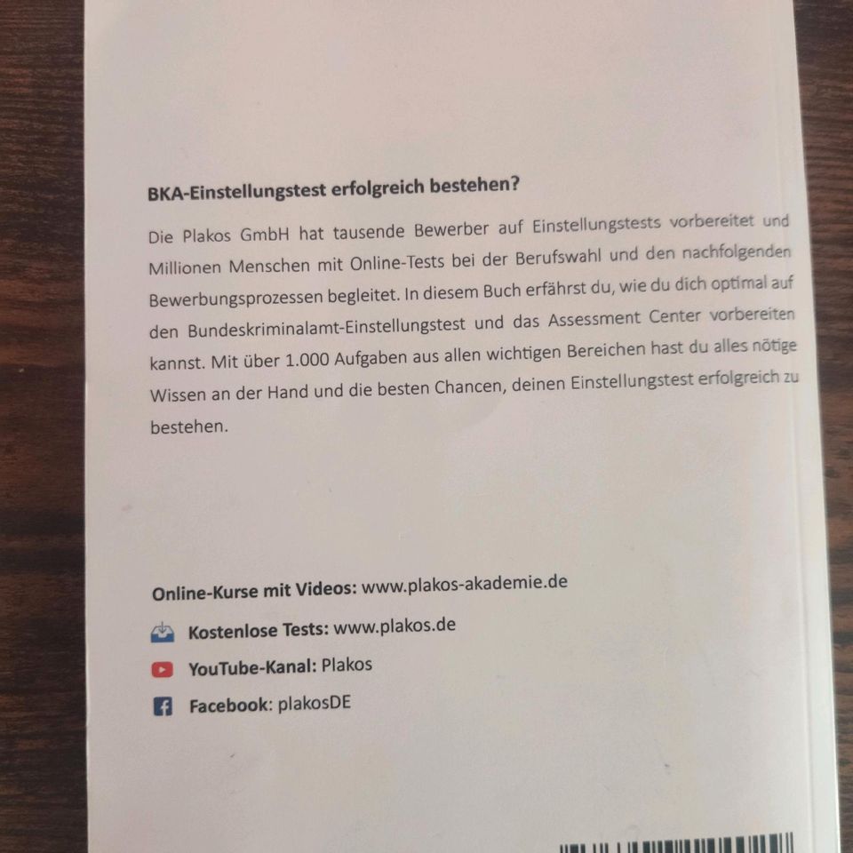 Bundeskriminalamt Einstellungstest Plakos Eignungstest in Mainz